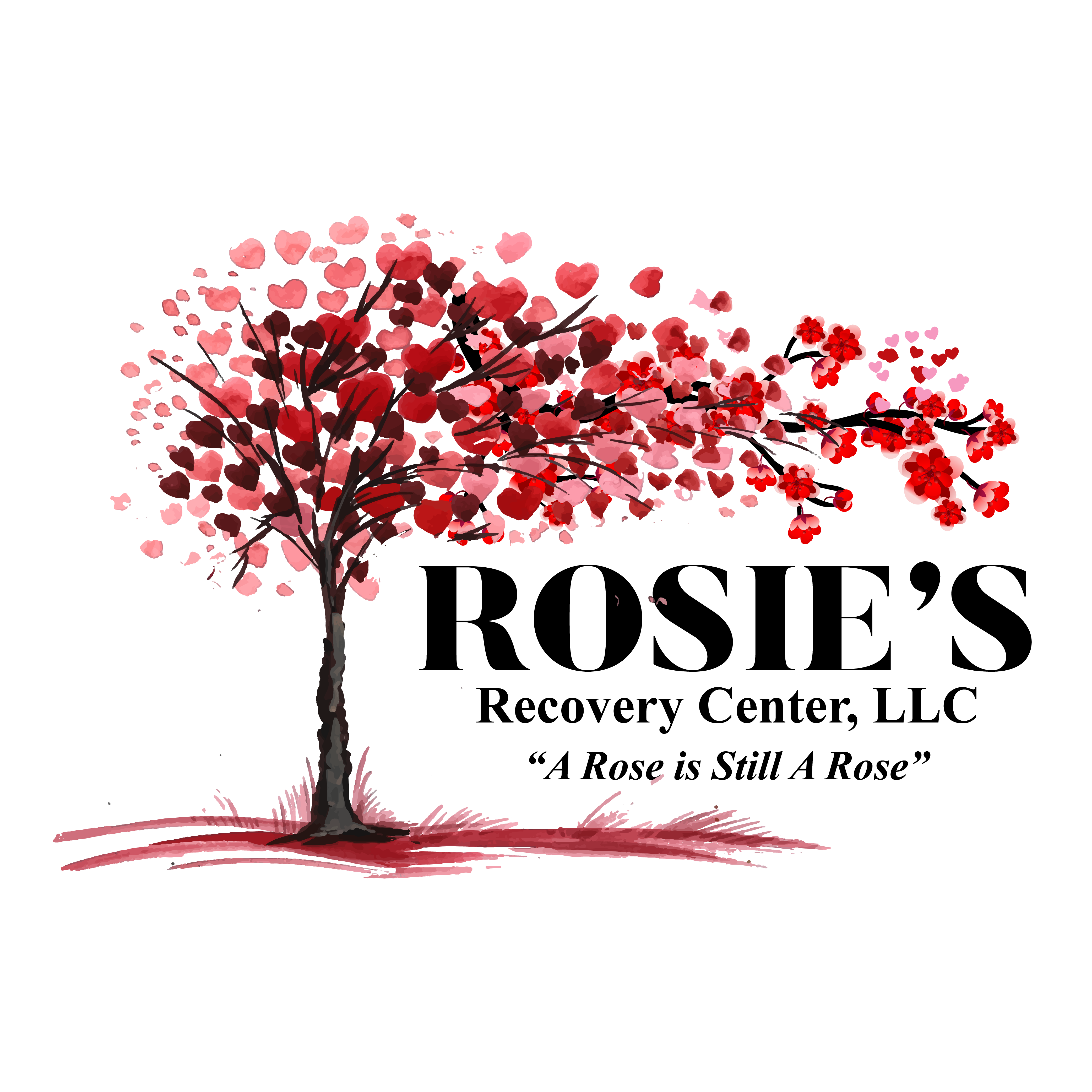 Rosie's Recovery Center heart blossom tree logo